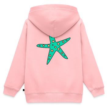 anniversaire. anniversaire décennie. humour. drôle - Sweat Premium à capuche zippé enfant bio - rose - Dos - AI Model Kid Female (0cm)