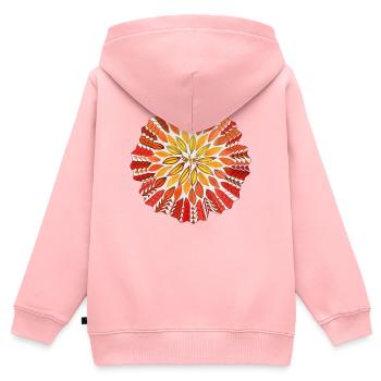 SeelenBlüten Lebensfreude - Sonja Ariel von Staden - Kinder Premium Organic Zip Hoodie - Rosa - Hinten - AI Model Kid Female (0cm)
