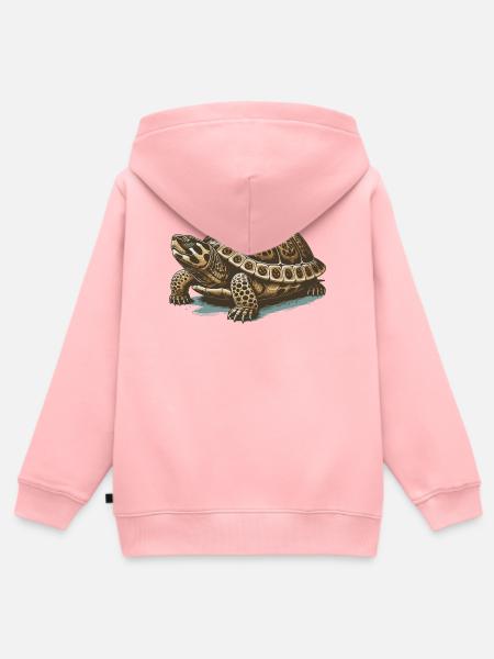 Schildkröte - Kinder Premium Organic Zip Hoodie - Rosa
