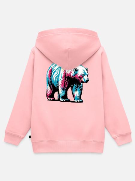 Eisbär - Kinder Premium Organic Zip Hoodie - Rosa