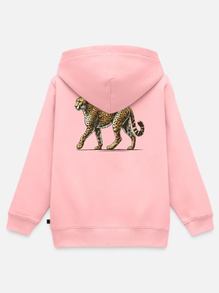 Gepard - Kinder Premium Organic Zip Hoodie - Rosa