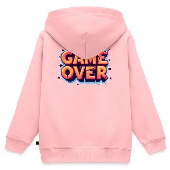 Game Over - Kinder Premium Organic Zip Hoodie - Rosa - Hinten - AI Model Kid Female (0cm)