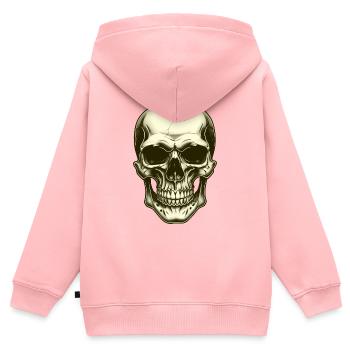 Schädel Schädel - Kinder Premium Organic Zip Hoodie - Rosa - Hinten - AI Model Kid Female (0cm)