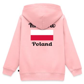 Krakau, Polen - Stilvolle Drucke - Kinder Premium Organic Zip Hoodie - Rosa - Hinten - AI Model Kid Female (0cm)