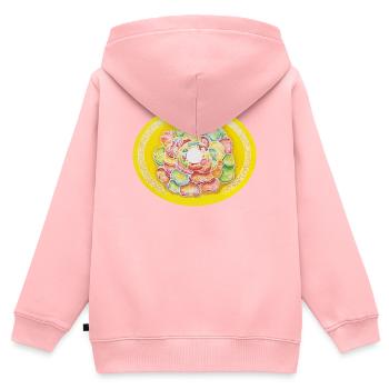 Sternentor der SeelenEssenz Sonja Ariel von Staden - Kinder Premium Organic Zip Hoodie - Rosa - Hinten - AI Model Kid Female (0cm)