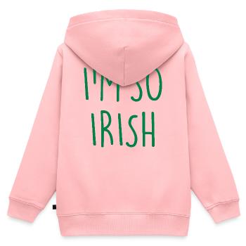 I'M SO IRISH Ireland Irland - Kinder Premium Organic Zip Hoodie - Rosa - Hinten - AI Model Kid Female (0cm)