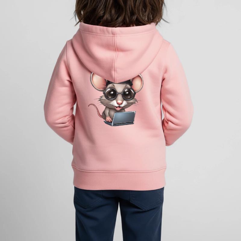computer, computer geek, computer scientist Kids Premium Organic Zip-up Hoodie