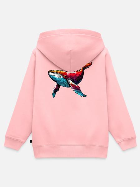 Wal - Kinder Premium Organic Zip Hoodie - Rosa