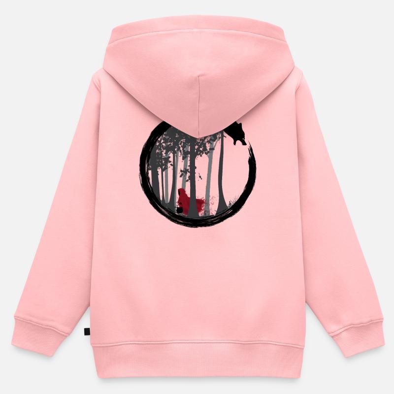 Le Petit Chaperon Rouge - Sweat Premium à capuche zippé enfant bio - rose