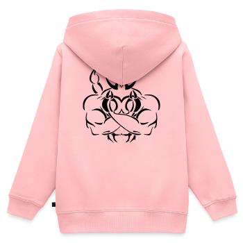 Alpha scorpio Deluxe - Kinder Premium Organic Zip Hoodie - Rosa - Hinten - AI Model Kid Female (0cm)