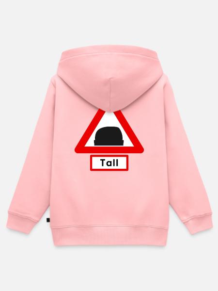 Achtung: Groß! Kopf-Symbol 🚧 - Kinder Premium Organic Zip Hoodie - Rosa