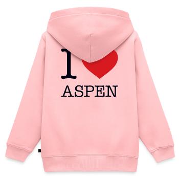 J’ADORE ASPEN - Sweat Premium à capuche zippé enfant bio - rose - Dos - AI Model Kid Female (0cm)