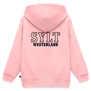 Sylt Westerland - Sweat Premium à capuche zippé enfant bio - rose - Dos - AI Model Kid Female (0cm)