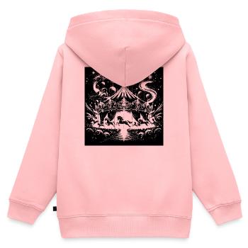 Circus Abstract Gradient - Kids Premium Organic Zip-up Hoodie - rose - Back - AI Model Kid Female (0cm)