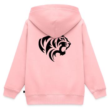 Tiger Tribal Tattoo - Kinder Premium Organic Zip Hoodie - Rosa - Hinten - AI Model Kid Female (0cm)