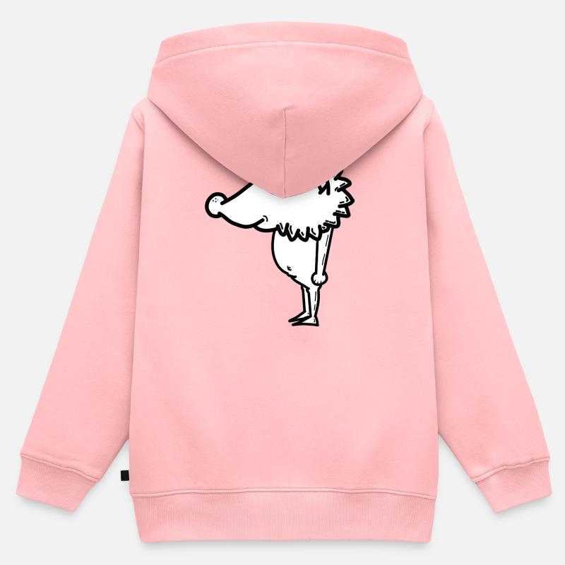 Torture du hérisson - Sweat Premium à capuche zippé enfant bio - rose