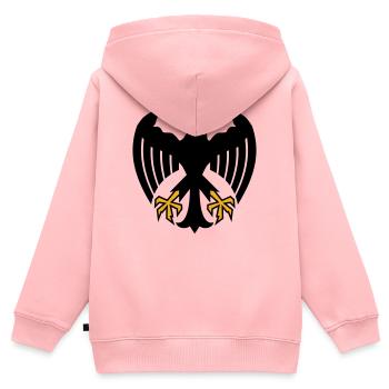 German Fitness Federal Eagle with Muscles - Kids Premium Organic Zip-up Hoodie - rose - Back - AI Model Kid Female (0cm)