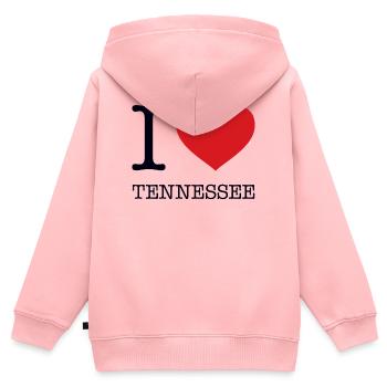 I LOVE TENNESSEE - Kinder Premium Organic Zip Hoodie - Rosa - Hinten - AI Model Kid Female (0cm)