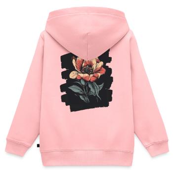 Frühling Frühlingsanfang Blume Blumen - Kinder Premium Organic Zip Hoodie - Rosa - Hinten - AI Model Kid Female (0cm)