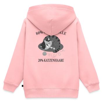 Katzen Katzenliebhaber - Kinder Premium Organic Zip Hoodie - Rosa - Hinten - AI Model Kid Female (0cm)