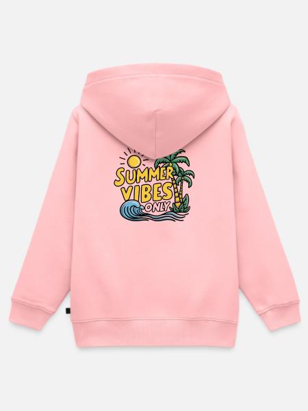 Nur Sommer-Vibes - Kinder Premium Organic Zip Hoodie - Rosa