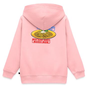 Nudeln - Kinder Premium Organic Zip Hoodie - Rosa - Hinten - AI Model Kid Female (0cm)