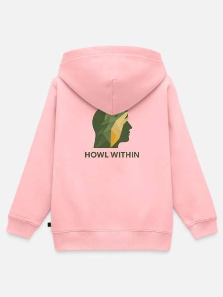 Howl Within - Kinder Premium Organic Zip Hoodie - Rosa