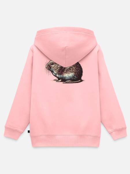 Wühlmaus - Kinder Premium Organic Zip Hoodie - Rosa