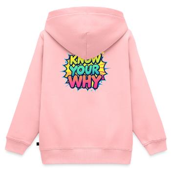 Sachez pourquoi - Sweat Premium à capuche zippé enfant bio - rose - Dos - AI Model Kid Female (0cm)