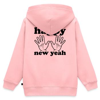 Bonne nouvelle - Sweat Premium à capuche zippé enfant bio - rose - Dos - AI Model Kid Female (0cm)