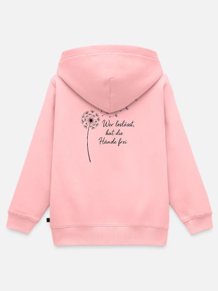 Pusteblume - Kinder Premium Organic Zip Hoodie - Rosa
