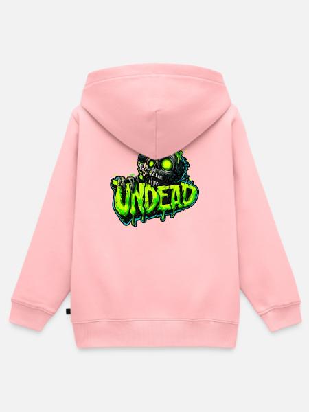 Undead - Kinder Premium Organic Zip Hoodie - Rosa