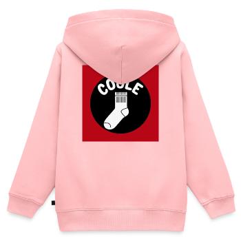 Coole Socke Socken und lustiger Spruch - Kinder Premium Organic Zip Hoodie - Rosa - Hinten - AI Model Kid Female (0cm)