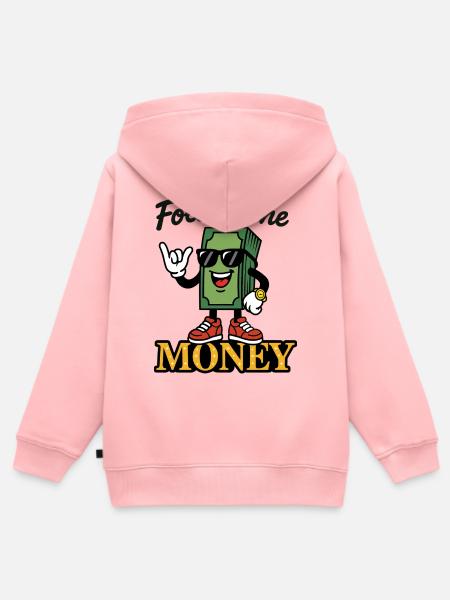 Folgen Sie dem Geld - Kinder Premium Organic Zip Hoodie - Rosa
