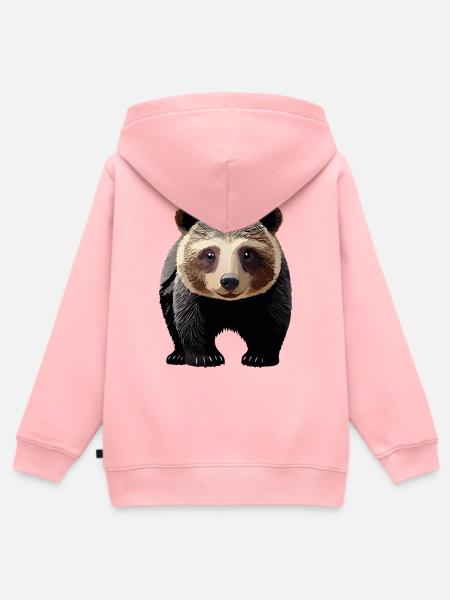 Jungbär - Kinder Premium Organic Zip Hoodie - Rosa