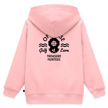 GOLF VON LAVA TREASURE HUNTER schwarz - Kinder Premium Organic Zip Hoodie - Rosa - Hinten - AI Model Kid Female (0cm)