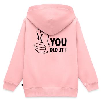 You either passed or you passed it, diploma. - Kids Premium Organic Zip-up Hoodie - rose - Back - AI Model Kid Female (0cm)