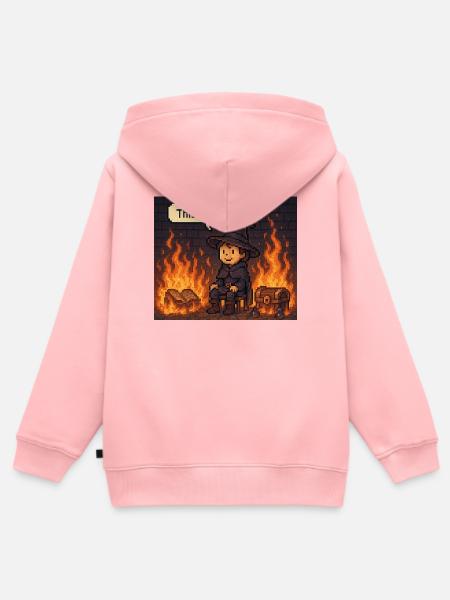 This Is Fine - Kinder Premium Organic Zip Hoodie - Rosa
