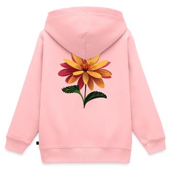 Ambiance estivale de l’arrangement floral - Sweat Premium à capuche zippé enfant bio - rose - Dos - AI Model Kid Female (0cm)