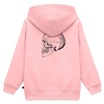 Schädel - Kinder Premium Organic Zip Hoodie - Rosa - Hinten - AI Model Kid Female (0cm)