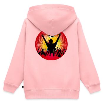 Football fan power – une atmosphère pure dans le stade - Sweat Premium à capuche zippé enfant bio - rose - Dos - AI Model Kid Female (0cm)