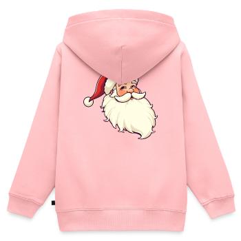 Weihnachtsmann - Kinder Premium Organic Zip Hoodie - Rosa - Hinten - AI Model Kid Female (0cm)