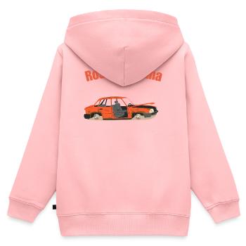 Rost ist Patina - Kinder Premium Organic Zip Hoodie - Rosa - Hinten - AI Model Kid Female (0cm)