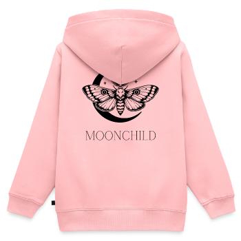 Moonchild - Kinder Premium Organic Zip Hoodie - Rosa - Hinten - AI Model Kid Female (0cm)