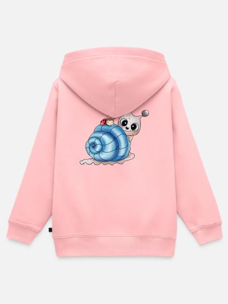 schneckenhaus blau - Kinder Premium Organic Zip Hoodie - Rosa