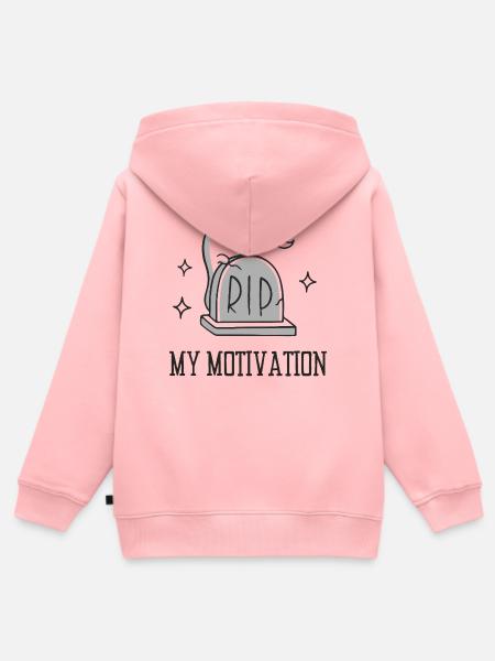 RIP Meine Motivation - Kinder Premium Organic Zip Hoodie - Rosa