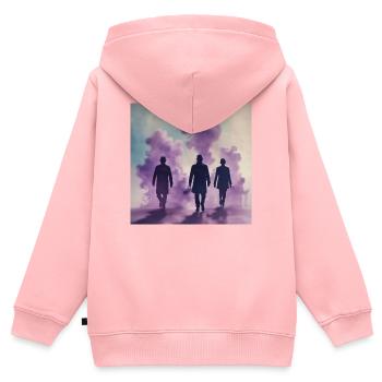 Meine dunkle Seite - Kinder Premium Organic Zip Hoodie - Rosa - Hinten - AI Model Kid Female (0cm)