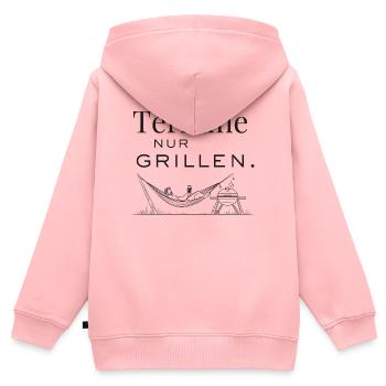 Grillabend Spruch für Männerabende - Kinder Premium Organic Zip Hoodie - Rosa - Hinten - AI Model Kid Female (0cm)