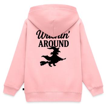 Witchin' Around - Kids Premium Organic Zip-up Hoodie - rose - Back - AI Model Kid Female (0cm)