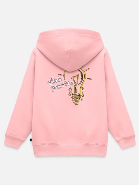 Positiv denken - Kinder Premium Organic Zip Hoodie - Rosa